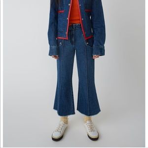 Acne Studios Flared Leg Dark Blue Trousers 99% new